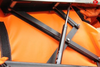 96 999 р. Багажный бокс-палатка Yuago Travel 2.0 (лето, 1000 л/230x160x35 см) на крышу   (Белый бокс, тент оранжевый)  с доставкой в г. Калуга. Увеличить фотографию 3