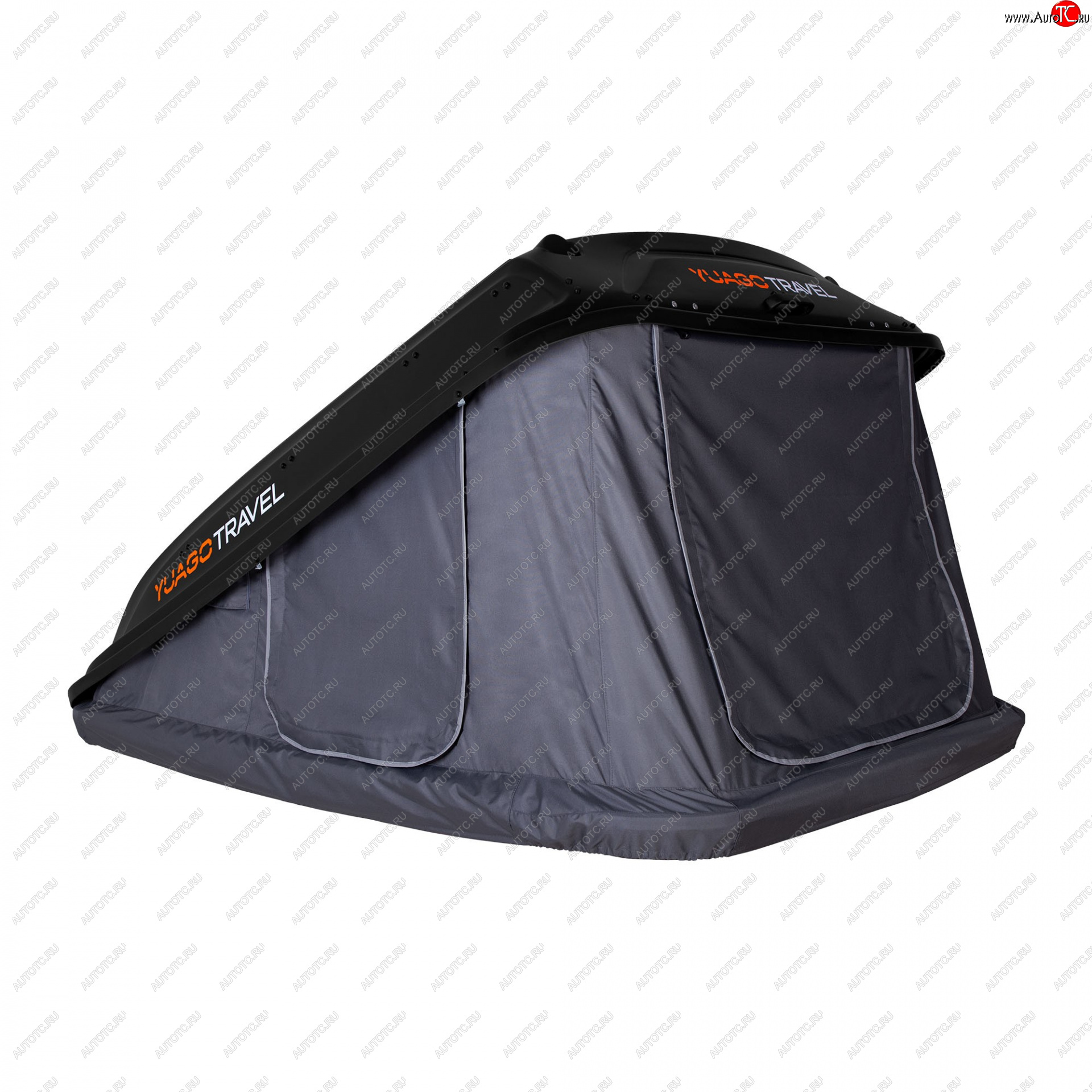 121 999 р. Багажный бокс-палатка Yuago Travel 2.0 (зима, 1000 л/230x160x35 см) на крышу   (Черный бокс, тент графит)  с доставкой в г. Калуга