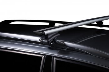 15 899 р. Поперечные дуги рейлингов THULE (длина дуг 127 см, на широкие рейлинги) Volvo XC60  дорестайлинг (2008-2013) (Черного цвета)  с доставкой в г. Калуга. Увеличить фотографию 6