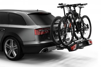 Велобагажник-платформа на фаркоп Thule VeloSpace XT Honda CR-V RW,RT дорестайлинг (2016-2020)  (Для 2-х велосипедов)