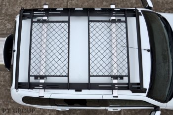12 999 р. Универсальный багажник-корзина двухсекционный Petroil Tuning (1630х1110 мм, на поперечины) KIA Soul 3 SK3 (2018-2024)  с доставкой в г. Калуга. Увеличить фотографию 3