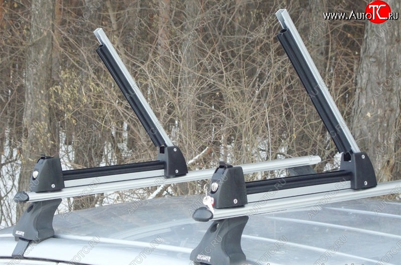 2 349 р. Крепление для 3 комплектов лыж или 2 сноубордов Amos Ski Lock 3 Acura CL YA1 купе (1996-1999) (Цвет: серебристый)  с доставкой в г. Калуга