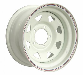 3 999 р. Штампованый диск OFF-ROAD Wheels (стальной усиленный, треугольник мелкий - белый). 7.0 x 15 Suzuki Jimny JB23/JB43 1-ый рестайлинг (2002-2012) 5x139.7xDIA110.0xET25.0 . Увеличить фотографию 1
