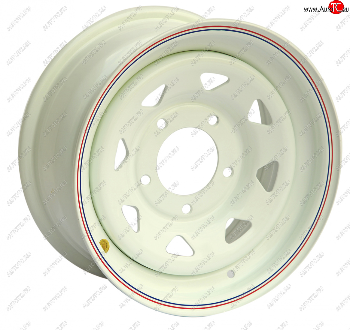 3 899 р. Штампованый диск OFF-ROAD Wheels (усиленный, треугольник мелкий) 7.0x15 Suzuki Jimny JB23/JB43 1-ый рестайлинг (2002-2012) 5x139.7xDIA105.0xET25.0 (Цвет: белый)