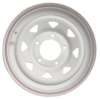 3 899 р. Штампованый диск OFF-ROAD Wheels (усиленный, треугольник мелкий) 7.0x15 Suzuki Jimny JB23/JB43 1-ый рестайлинг (2002-2012) 5x139.7xDIA105.0xET25.0 (Цвет: белый). Увеличить фотографию 2