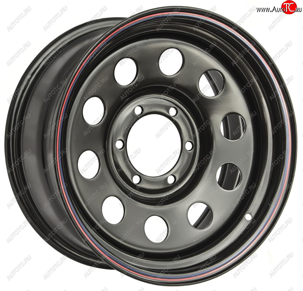 4 499 р. Штампованый диск OFF-ROAD Wheels (стальной усиленный, круг - черный). 7.0 x 16 Nissan Mistral (1993-1999) 6x139.7xDIA110.0xET30.0 