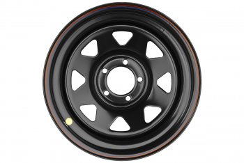 4 849 р. Штампованый диск OFF-ROAD Wheels (усиленный, треугольник мелкий) 8.0x16   (Цвет: черный)  с доставкой в г. Калуга. Увеличить фотографию 1