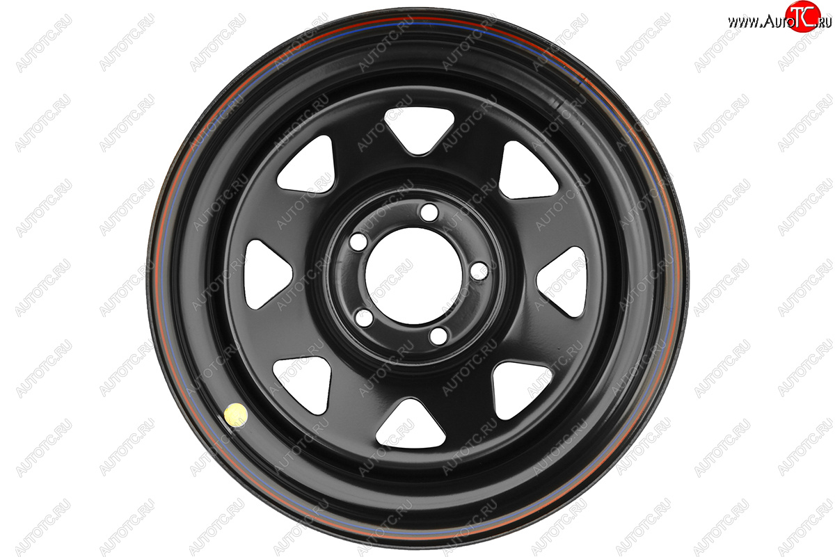 4 849 р. Штампованый диск OFF-ROAD Wheels (усиленный, треугольник мелкий) 8.0x16   (Цвет: черный)  с доставкой в г. Калуга