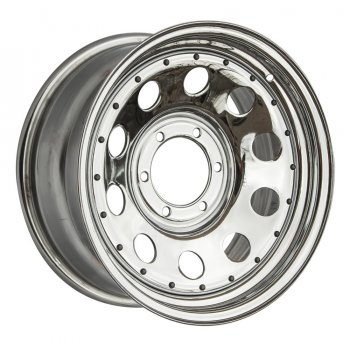 10 249 р. Штампованый диск OFF-ROAD Wheels (стальной усиленный, круг - хром). 8.0 x 17 Hyundai Galloper 5 дв. (1998-2003) 6x139.7xDIA110.0xET0.0 . Увеличить фотографию 1