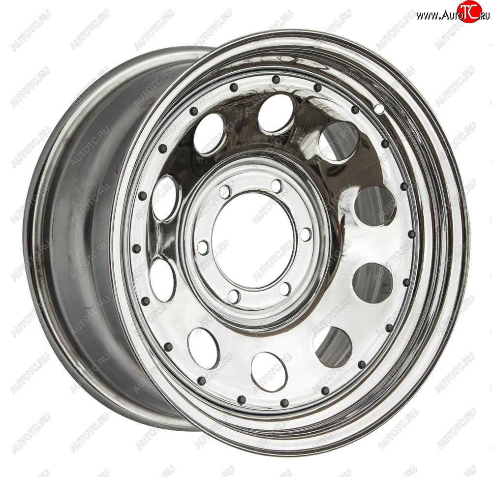 10 249 р. Штампованый диск OFF-ROAD Wheels (стальной усиленный, круг - хром). 8.0 x 17 Hyundai Galloper 5 дв. (1998-2003) 6x139.7xDIA110.0xET0.0 