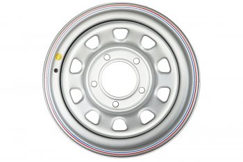 2 689 р. Штампованый диск OFF-ROAD Wheels (усиленный) 7.0x15 Уаз Буханка 452 3741 цельнометаллический фургон (1965-2024) 5x139.7xDIA108.0xET25.0 (Цвет: серебристый). Увеличить фотографию 1