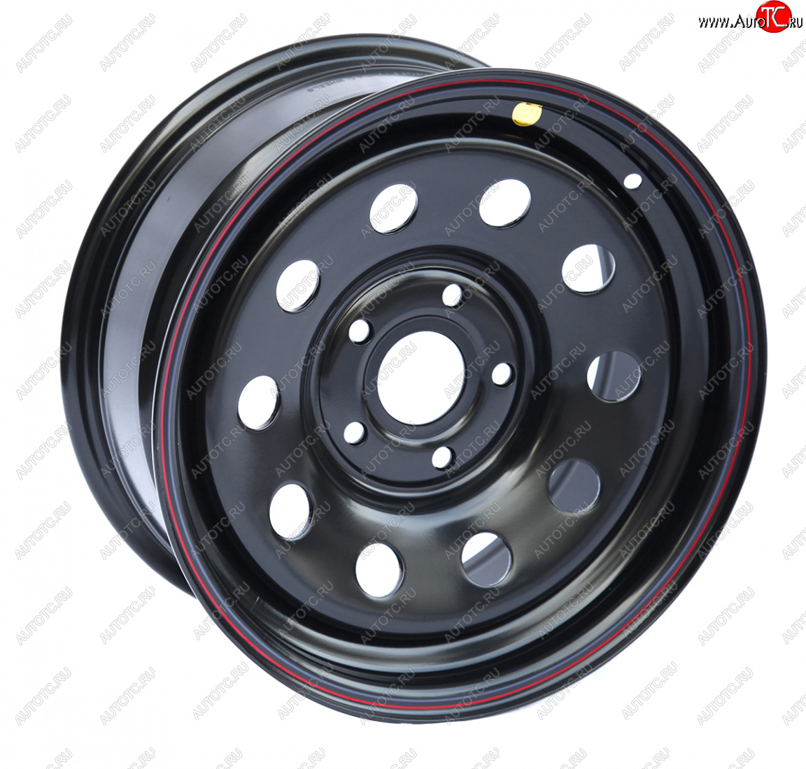 4 599 р. Штампованый диск OFF-ROAD Wheels (усиленный, треугольник мелкий) 7.0x16 BMW 5 серия E60 седан рестайлинг (2007-2010) 5x120.0xDIA72.6xET20.0 (Цвет: черный)