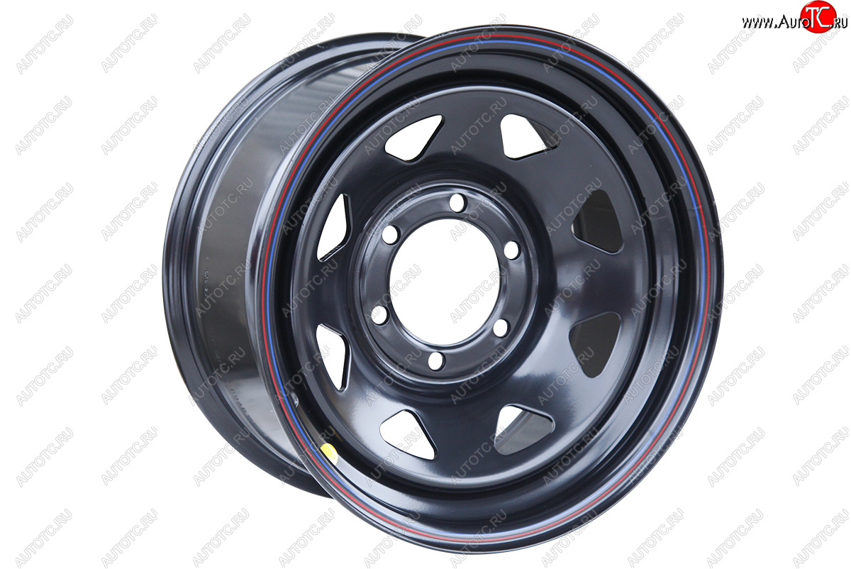 4 699 р. Штампованый диск OFF-ROAD Wheels (стальной усиленный, треугольник мелкий- черный). 8.0 x 16 Mazda BT-50 (2011-2015) 6x139.7xDIA110.0xET10.0 