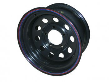 4 999 р. Штампованый диск OFF-ROAD Wheels (усиленный, круг) 7.0x15 Suzuki Jimny JB23/JB43 2-ой рестайлинг (2012-2018) 5x139.7xDIA105.0xET25.0 (Цвет: черный). Увеличить фотографию 1