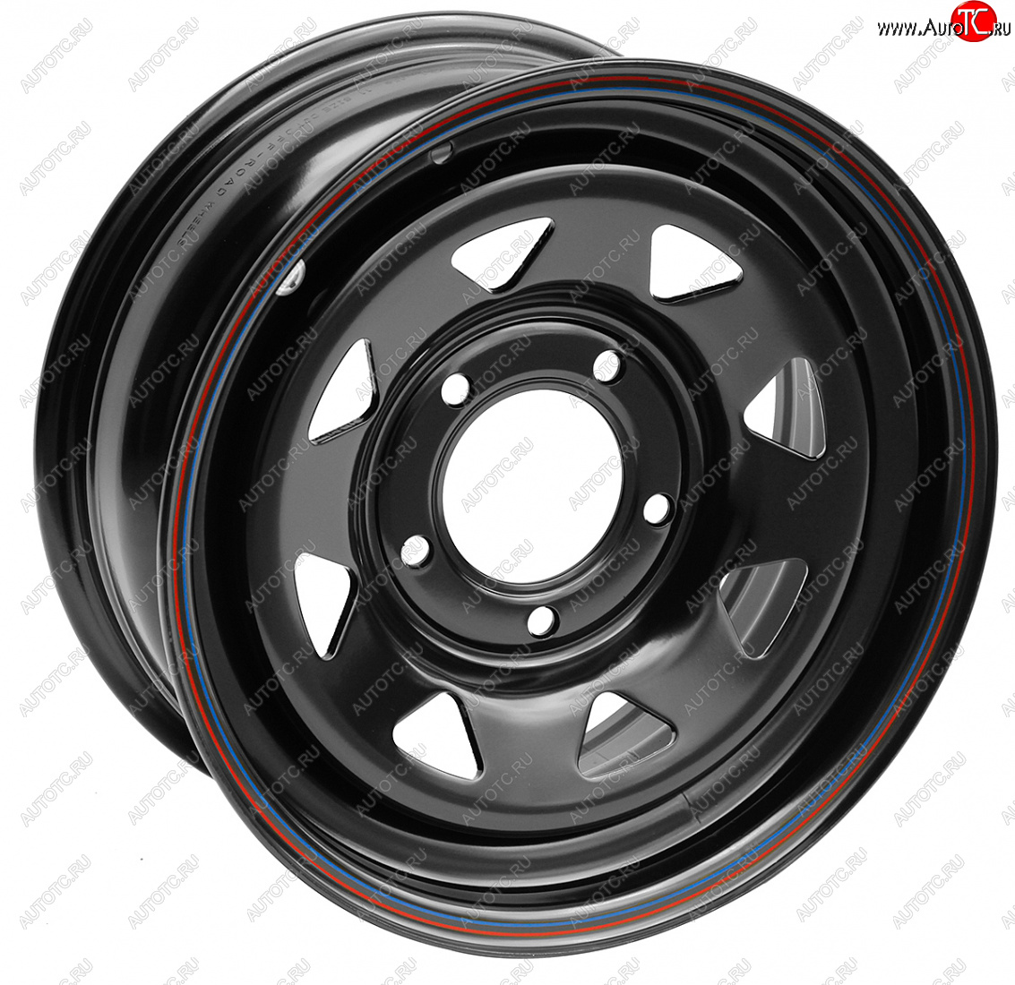 3 999 р. Штампованый диск OFF-ROAD Wheels (усиленный, треугольник мелкий) 7.0x15 Suzuki Jimny JB23/JB43 1-ый рестайлинг (2002-2012) 5x139.7xDIA105.0xET25.0 (Цвет: черный)
