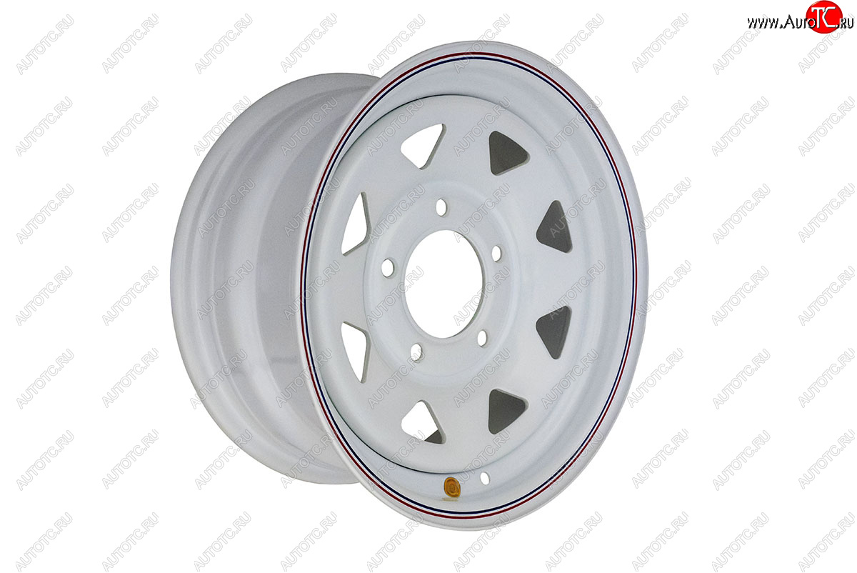 5 399 р. Штампованый диск OFF-ROAD Wheels (усиленный, треугольник мелкий) 7.0x15 Suzuki Jimny JB23/JB43 1-ый рестайлинг (2002-2012) 5x139.7xDIA105.0xET25.0 (Цвет: белый)