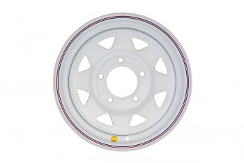 5 399 р. Штампованый диск OFF-ROAD Wheels (усиленный, треугольник мелкий) 7.0x15 Suzuki Jimny JB23/JB43 1-ый рестайлинг (2002-2012) 5x139.7xDIA105.0xET25.0 (Цвет: белый). Увеличить фотографию 2