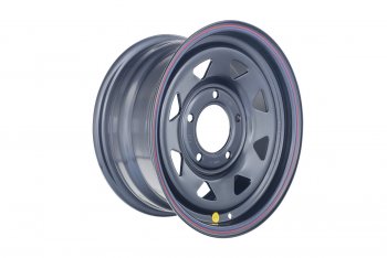 4 399 р. Штампованый диск OFF-ROAD Wheels (усиленный, треугольник мелкий) 7.0x15 Suzuki Jimny JB23/JB43 1-ый рестайлинг (2002-2012) 5x139.7xDIA105.0xET25.0 (Цвет: черный). Увеличить фотографию 1