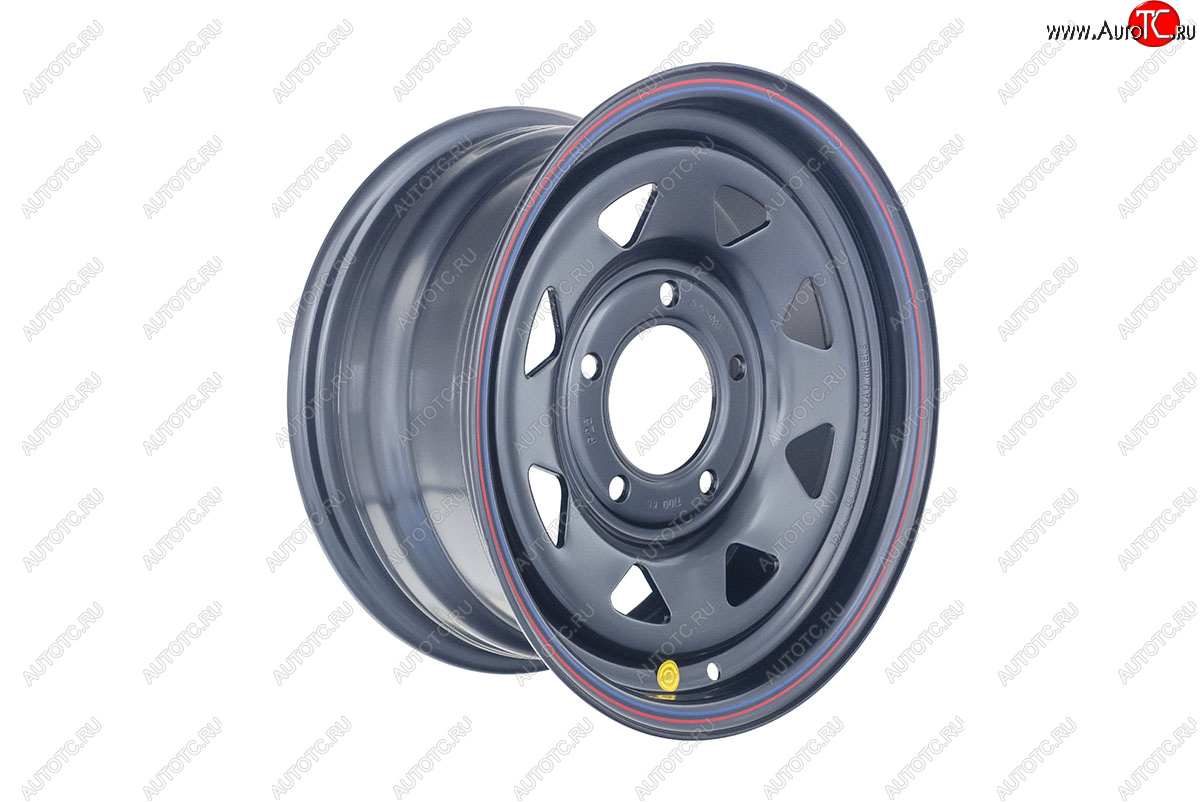 4 399 р. Штампованый диск OFF-ROAD Wheels (усиленный, треугольник мелкий) 7.0x15 Suzuki Jimny JB23/JB43 2-ой рестайлинг (2012-2018) 5x139.7xDIA105.0xET25.0 (Цвет: черный)