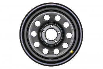 5 699 р. Штампованый диск OFF-ROAD Wheels (усиленный, круг) 7.0x16 BMW 3 серия F30 седан рестайлинг (2015-2018) 5x120.0xDIA72.6xET35.0 (Цвет: черный). Увеличить фотографию 2