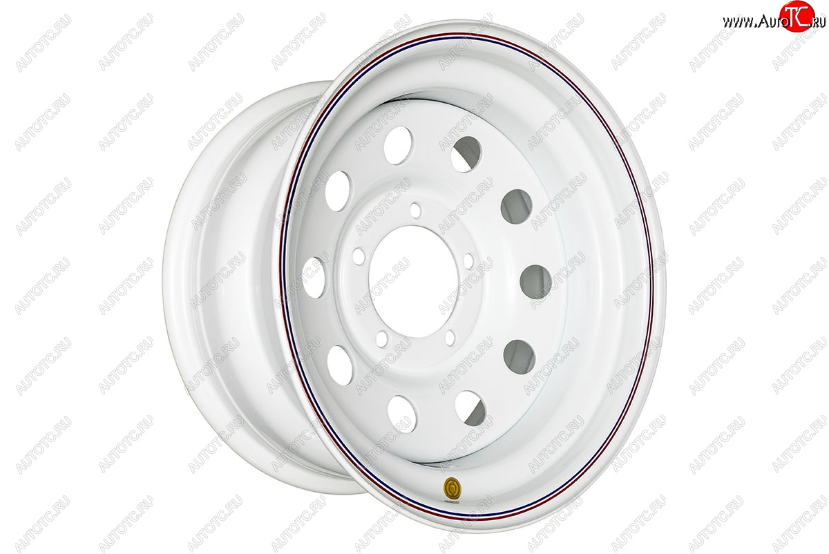 4 899 р. Штампованый диск OFF-ROAD Wheels (стальной усиленный, круг - белый). 8.0 x 16 Лада нива 4х4 2121 Бронто 3 дв. 1-ый рестайлинг (2017-2019) 5x139.7xDIA110.0xET15.0 