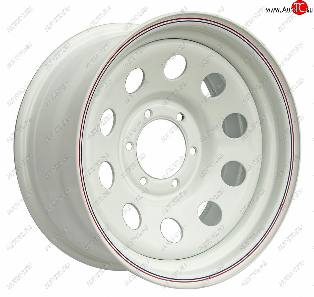 5 499 р. Штампованый диск OFF-ROAD Wheels (стальной усиленный, круг - белый). 8.0 x 17 Nissan Safari Y61 5 дв. дорестайлинг (1997-1999) 6x139.7xDIA110.0xET10.0 