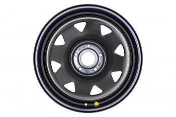 6 199 р. Штампованый диск OFF-ROAD Wheels (усиленный, треугольник мелкий) 8.0x18   (Цвет: черный)  с доставкой в г. Калуга. Увеличить фотографию 2