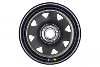9 599 р. Штампованый диск OFF-ROAD Wheels (усиленный, треугольник мелкий) 8.0x18   (Цвет: черный)  с доставкой в г. Калуга. Увеличить фотографию 2