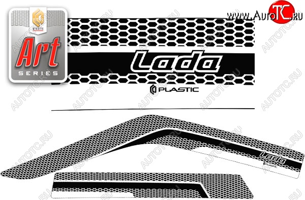 2 259 р. Дефлектора окон CA-Plastic  Лада 21099 - 2115 (Серия Art белая)  с доставкой в г. Калуга