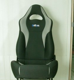 Комплект передних сидений SoftLux Лада 2111 универсал (1998-2009)  (Цвет: чёрный с чёрными вставками)