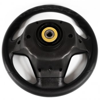 2 689 р. Рулевое колесо Барс Премиум (Ø360 мм, под знак LADA) Лада нива 4х4 2131 Урбан 5 дв. рестайлинг (2019-2021) (Черный с черным кольцом)  с доставкой в г. Калуга. Увеличить фотографию 5