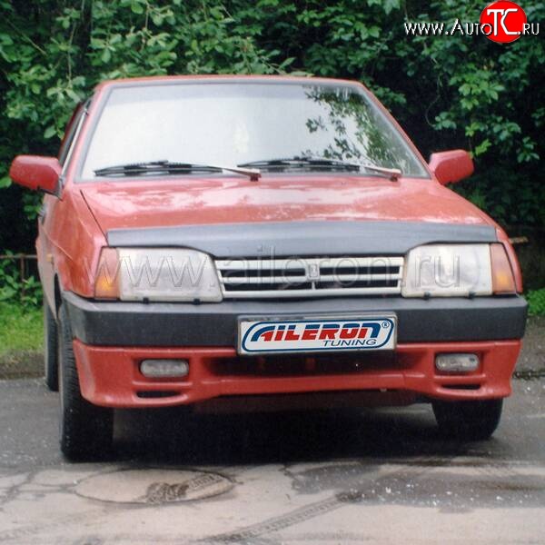 499 р. Накладка на передний бампер Aileron Лада 2108 (1984-2003) (Неокрашенная)  с доставкой в г. Калуга