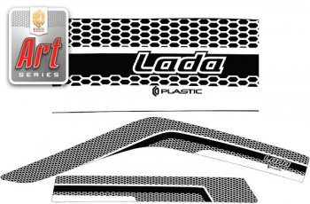 2 259 р. Дефлектора окон CA-Plastik  Лада 2114 (2001-2014) (Серия Арт черная)  с доставкой в г. Калуга. Увеличить фотографию 1