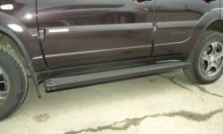 Алюминиевые пороги (рестайлинг) Металл Дизайн Chevrolet Niva 2123 рестайлинг (2009-2020)