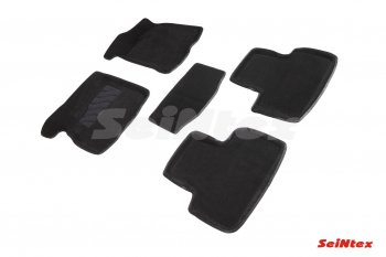 Комплект 3D ковриков в салон (ворсовые / чёрные) Seintex Лада Приора 2170 седан дорестайлинг (2007-2014)