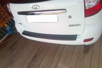559 р. Защитная накладка заднего бампера Тюн-Авто  Лада Приора  2171 универсал (2008-2014)  с доставкой в г. Калуга. Увеличить фотографию 1
