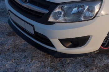 1 899 р. Накладка переднего бампера (сплиттер) Volta  Лада Гранта ( 2190 седан,  2191 лифтбэк) (2011-2017) (Неокрашенная)  с доставкой в г. Калуга. Увеличить фотографию 3