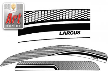 2 349 р. Дефлектора окон CA-Plastic  Лада Ларгус (2012-2021) (Серия Art серебро)  с доставкой в г. Калуга. Увеличить фотографию 1