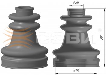 229 р. Чехол внутренний (пыльник шруса) SEVI Эксперт  Nissan Kubistar, Renault Kubistar, Volvo S40 (VS седан), V40 (универсал), Лада XRAY, Ларгус  с доставкой в г. Калуга. Увеличить фотографию 1