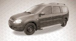 10 999 р. Алюминиевые пороги Slitkoff Luxe Silver Лада Ларгус рестайлинг R90 (2021-2024)  с доставкой в г. Калуга. Увеличить фотографию 2