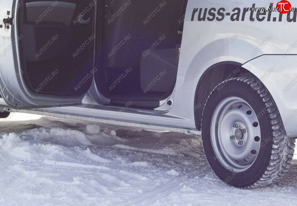 999 р. Задние накладки на порожки автомобиля (Cross) RA  Лада Ларгус (2012-2024)  с доставкой в г. Калуга