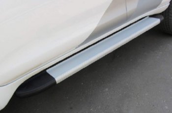 19 949 р. Порожки для ног Arbori Optima Silver  Chevrolet Niva  2123 (2009-2020), Лада 2123 (Нива Шевроле) (2009-2021)  с доставкой в г. Калуга. Увеличить фотографию 1