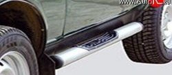 3 389 р. Защита порогов (Ø76 с проступью, окрашенная) Металл Дизайн Лада Нива 4х4 2121 3 дв. дорестайлинг (1977-2019) (С пластиковыми заглушками, Окраска в серебристый цвет)  с доставкой в г. Калуга. Увеличить фотографию 2