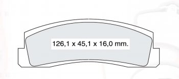 439 р. Колодка переднего дискового тормоза DAFMI INTELLI  Chevrolet Niva 2123 - Niva 2123, ВИС 2346 бортовой - 23461 фургон,, Лада 2123 (Нива Шевроле) - нива 4х4 2131 (Legend)  с доставкой в г. Калуга. Увеличить фотографию 3