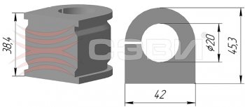 Комплект подушек (втулок) переднего стабилизатора СЭВИ-Эксперт Лада Веста 2180 седан дорестайлинг (2015-2023)