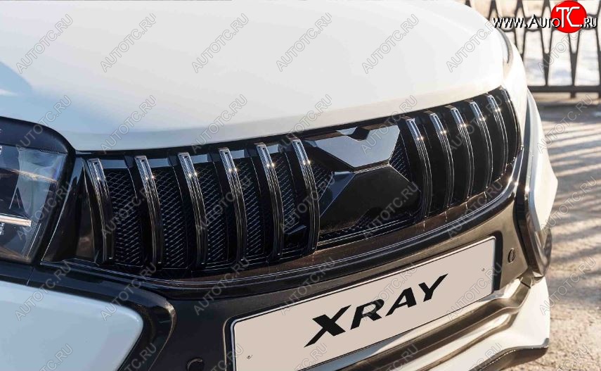 5 899 р. Решетка радиатора Next X  Лада XRAY - XRAY Cross (Черный глянец)  с доставкой в г. Калуга