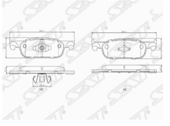 1 499 р. Комплект передних тормозных колодок SAT  Лада XRAY (2016-2024)  с доставкой в г. Калуга. Увеличить фотографию 1