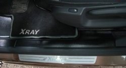 2 479 р. Накладки на ковролин дверного проема АртФорм Renault Logan 2 дорестайлинг (2014-2018) (Передние)  с доставкой в г. Калуга. Увеличить фотографию 2