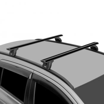 13 996 р. Багажник на крышу с низкими рейлингами сборе LUX  Лада XRAY - XRAY Cross (дуги аэро-трэвэл 110 см, с замком, черный)  с доставкой в г. Калуга. Увеличить фотографию 7