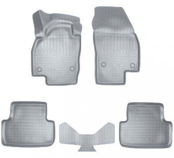 2 699 р. Коврики салонные Noplast (3D)  Volkswagen T-Cross (2019-2024) (Серые)  с доставкой в г. Калуга. Увеличить фотографию 1